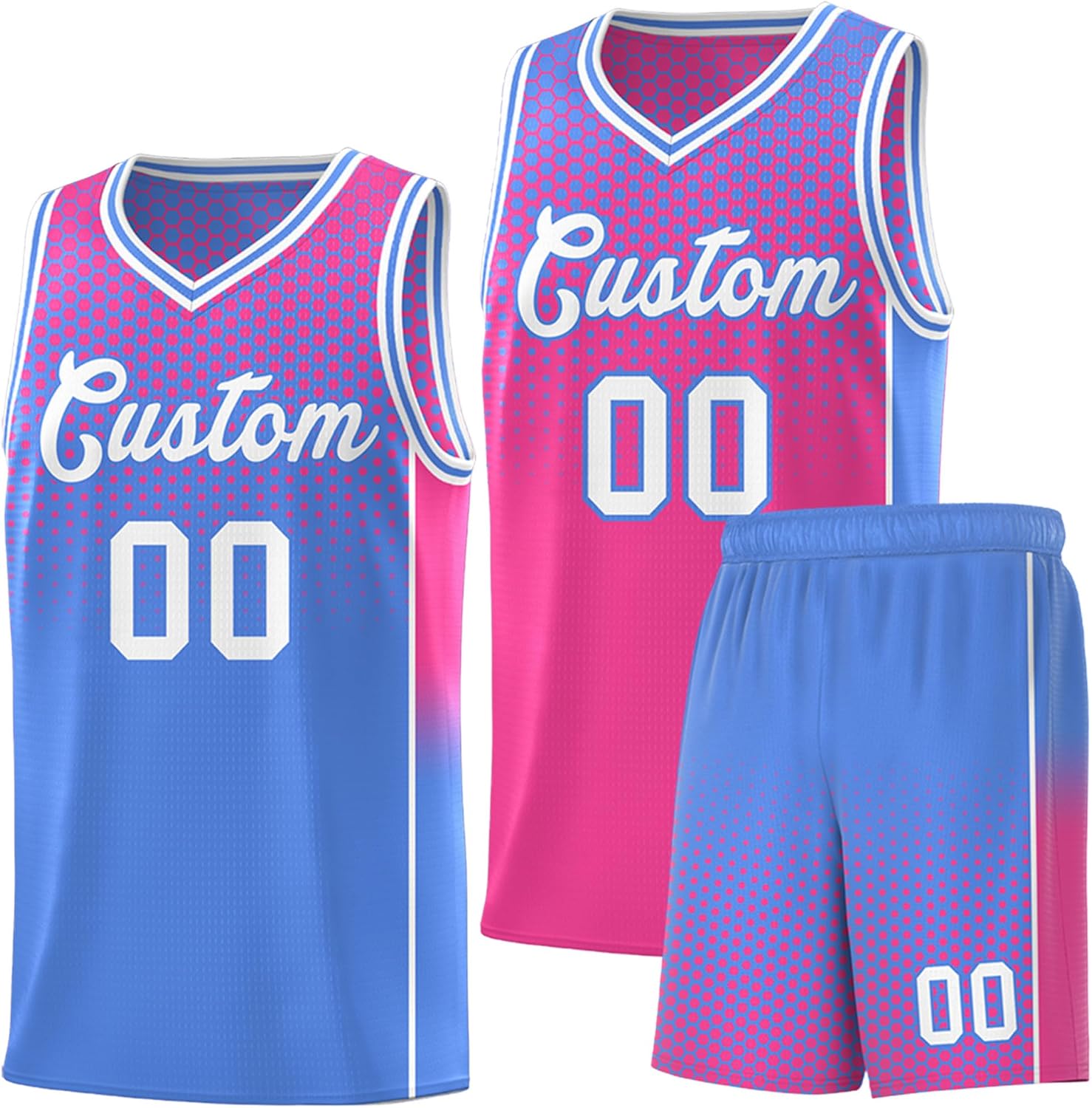 KXK Personalized Your Own Team Reversible Basketball Jersey for Men Women Youth - Custom Add Print Name Number Logo - Image 17