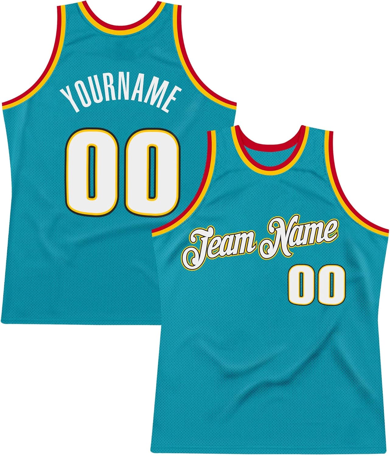 Custom Name Team Name Number Black White-Gold Round Neck Rib-Knit Basketball Jersey, Personalized Uniform Basketball Shirt - Image 19