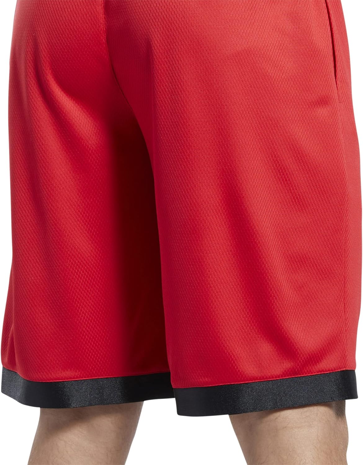 Reebok Men's Basketball Mesh Shorts, Black, L - Image 3
