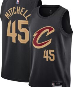 Donovan Mitchell Cleveland Cavaliers NBA Kids Youth 8-20 Black Statement Edition Swingman Jersey