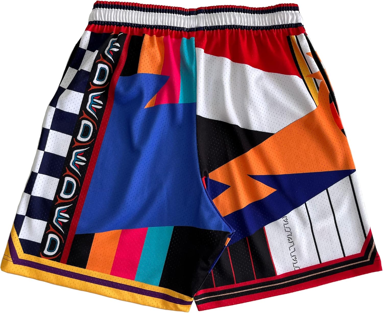 Men Basketball Shorts Graphic Mesh Drawstring Retro Sport Workout Gym Running Athletic Shorts - Image 2