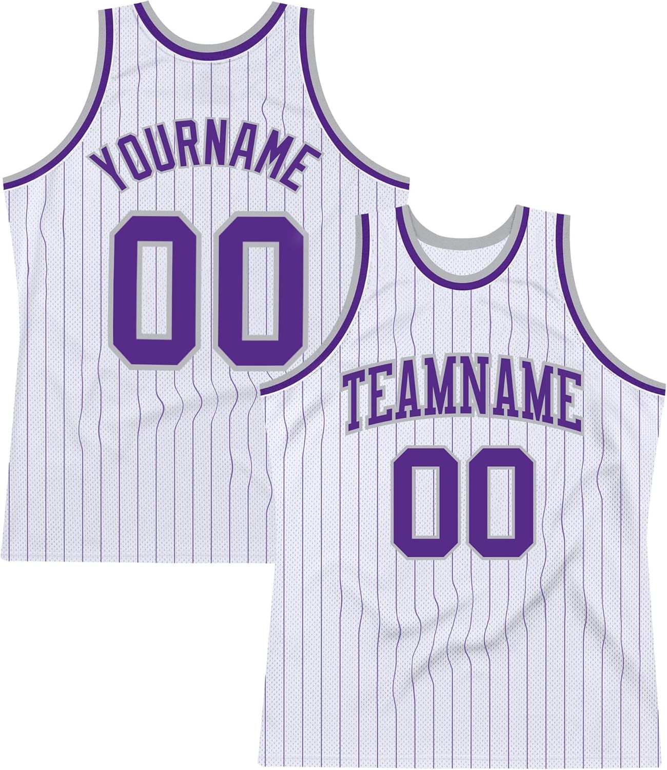 Custom Name Team Name Number Gray Black Pinstripe Orange Authentic Basketball Jersey, Personalized Uniform Basketball Shirt - Image 32