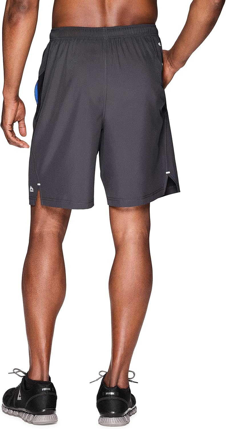RBX Active Men's 9-Inch Inseam Stretch Woven Athletic Basketball Gym Shorts with Pockets - Image 3