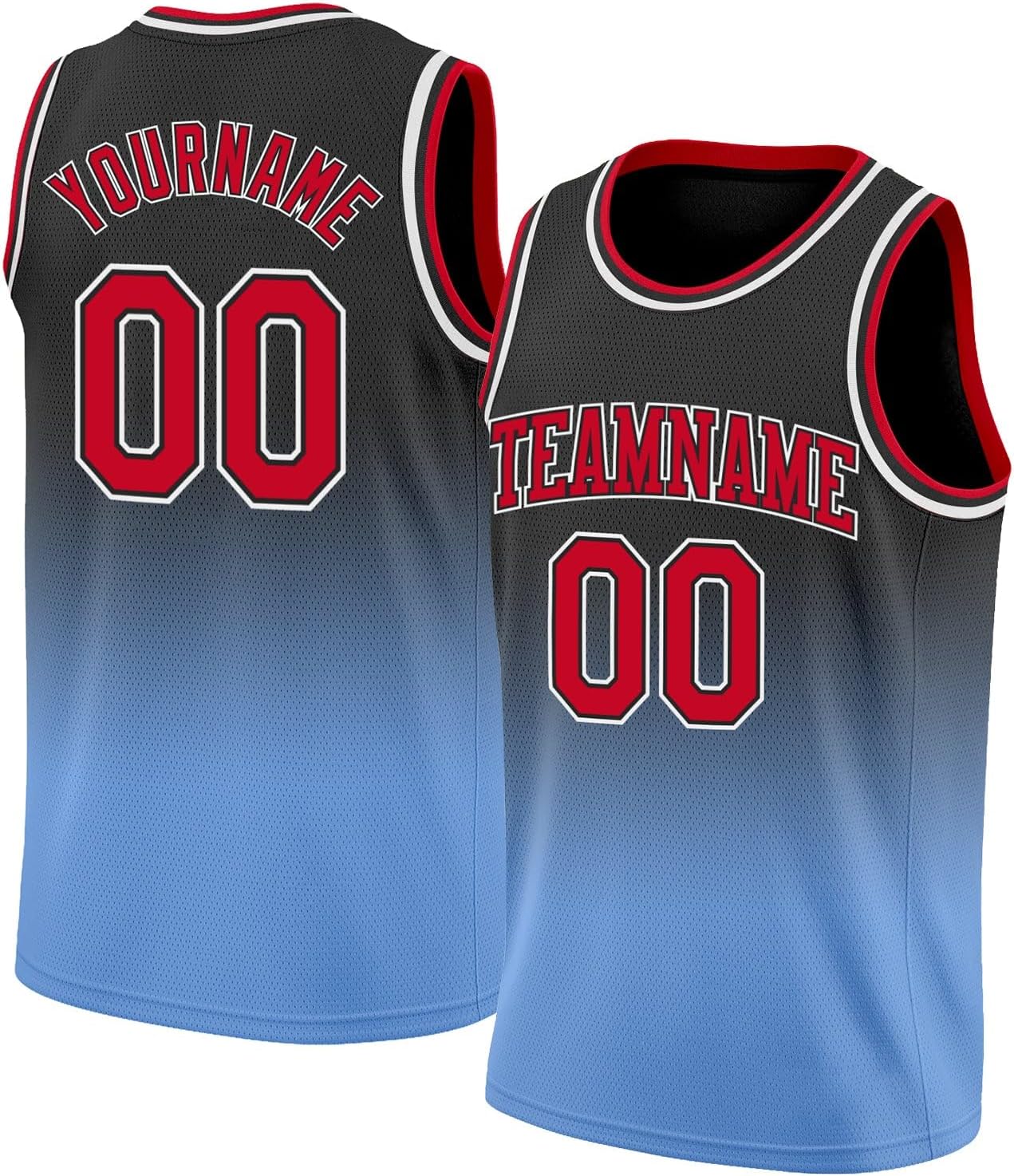 Custom Name Team Name Number Black Blue-Orange Authentic Throwback Basketball Jersey, Personalized Uniform Basketball Shirt - Image 23