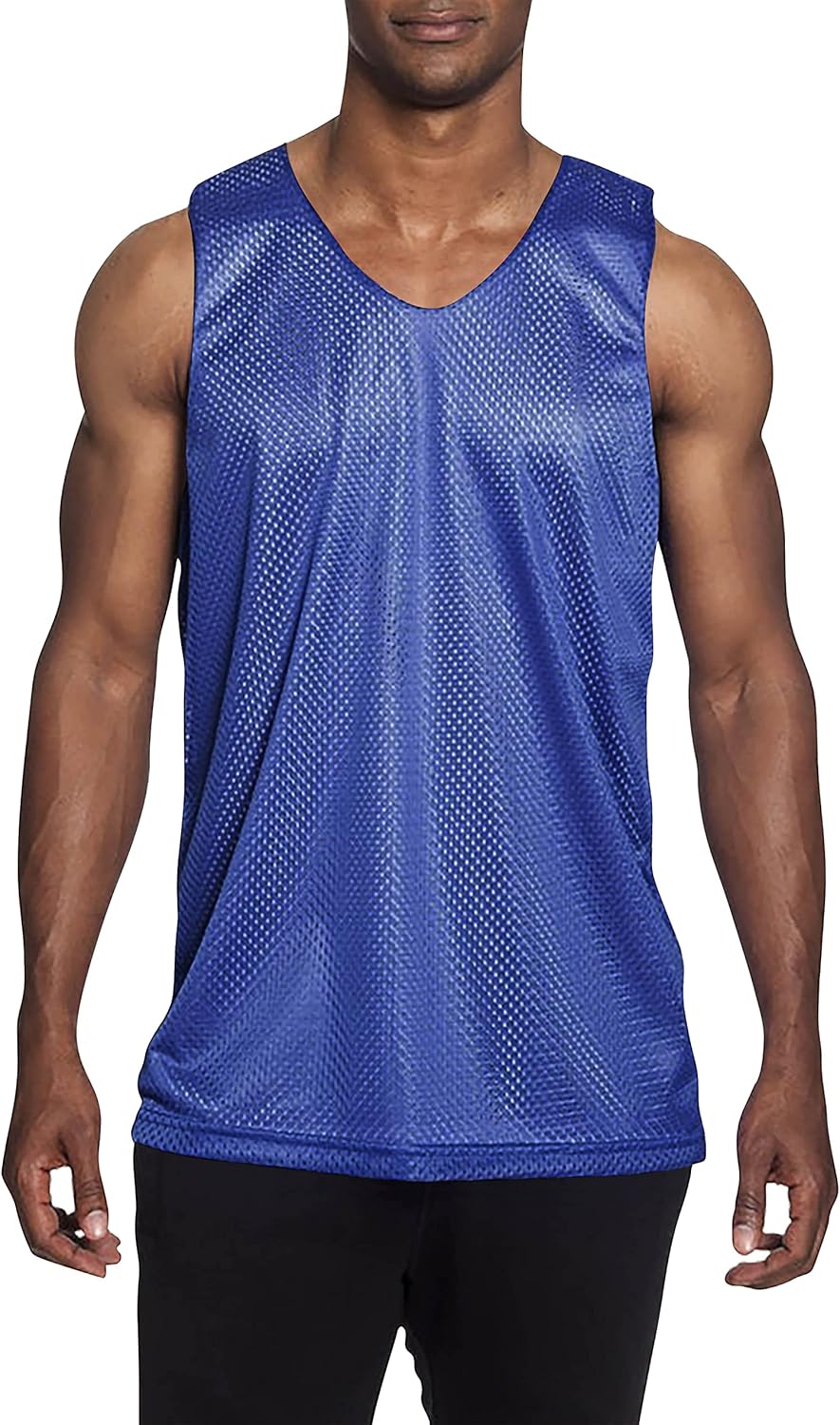 Mens Reversible Basketball Jersey Premium Moisture Wicking Mesh Tank Top - Image 17