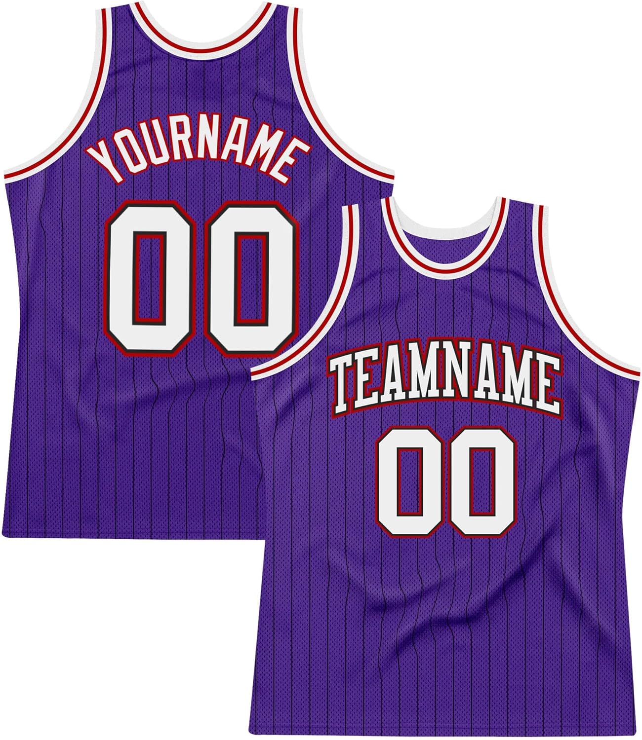 Custom Name Team Name Number Light Blue Red Pinstripe Red-Cream Authentic Basketball Jersey, Personalized Basketball Jersey - Image 29