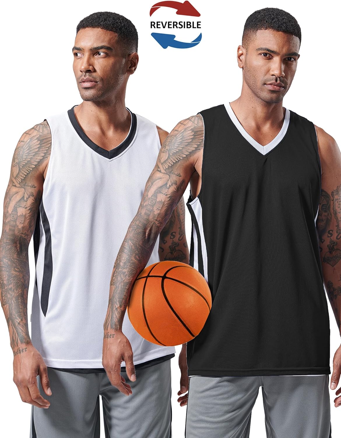 Liberty Imports Reversible Men's Mesh Athletic Basketball Jersey Single for Team Scrimmage - Image 2