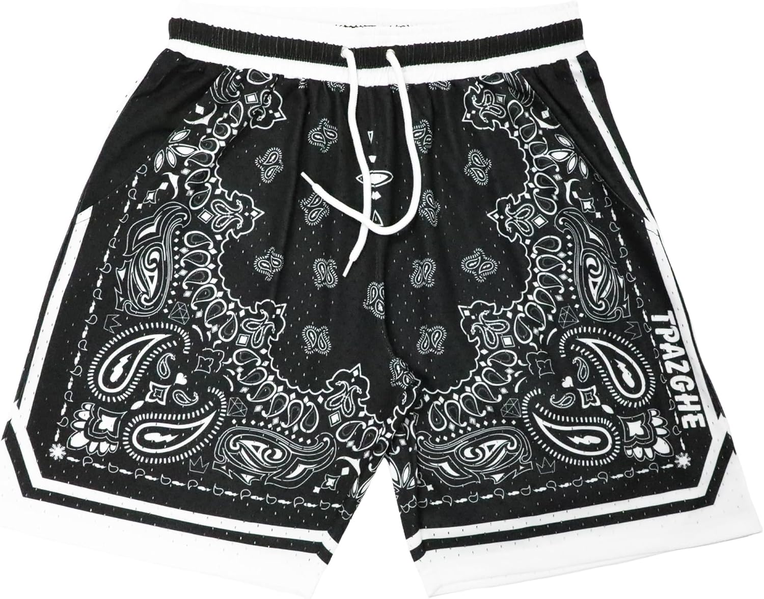 Mens Cool Graphic Sport Athletic Shorts Light Weight Mesh Workout Training Drawstring Basketball Shorts - Image 11