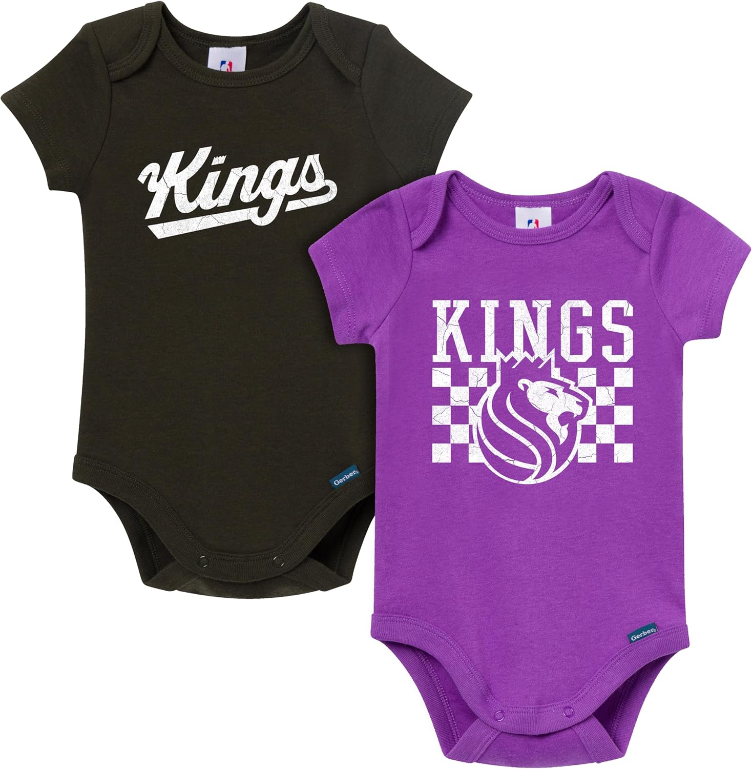 Gerber unisex-baby Nba Team 2 Pack Short Sleeve Onesie Bodysuits - Image 28