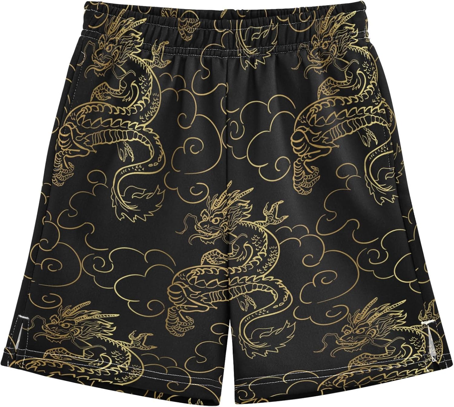 Boys Athletic Shorts with Pockets Running Basketball Shorts for Youth Elastic Waist Size 7-16 - Image 24