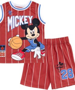 Disney Boys' Basketball Jersey & Shorts Set – Athletic Outfit for Toddlers & Big Kids (2T-10/12)