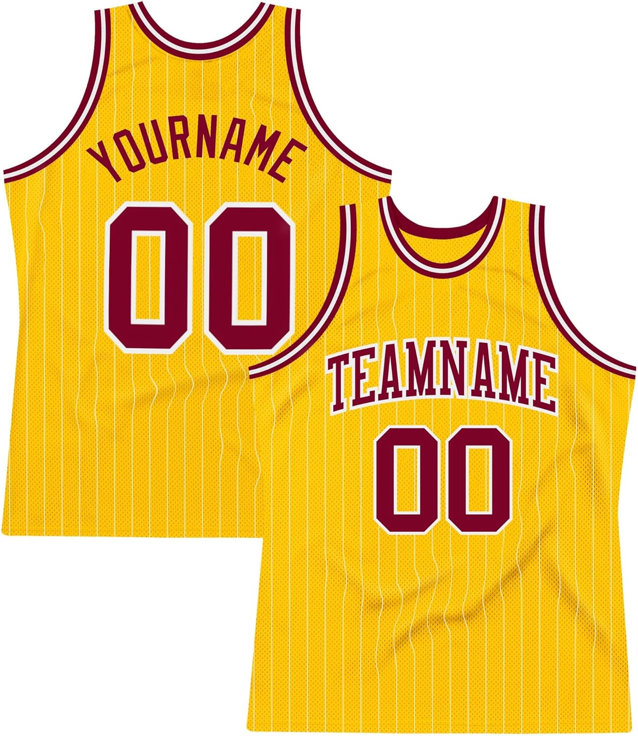 Custom Name Team Name Number Gray Black Pinstripe Black-Old Gold Authentic Basketball Jersey, Personalized Basketball Jersey - Image 22