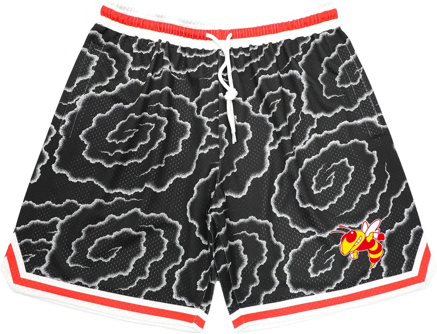 Men Basketball Shorts Graphic Mesh Drawstring Retro Sport Workout Gym Running Athletic Shorts - Image 7