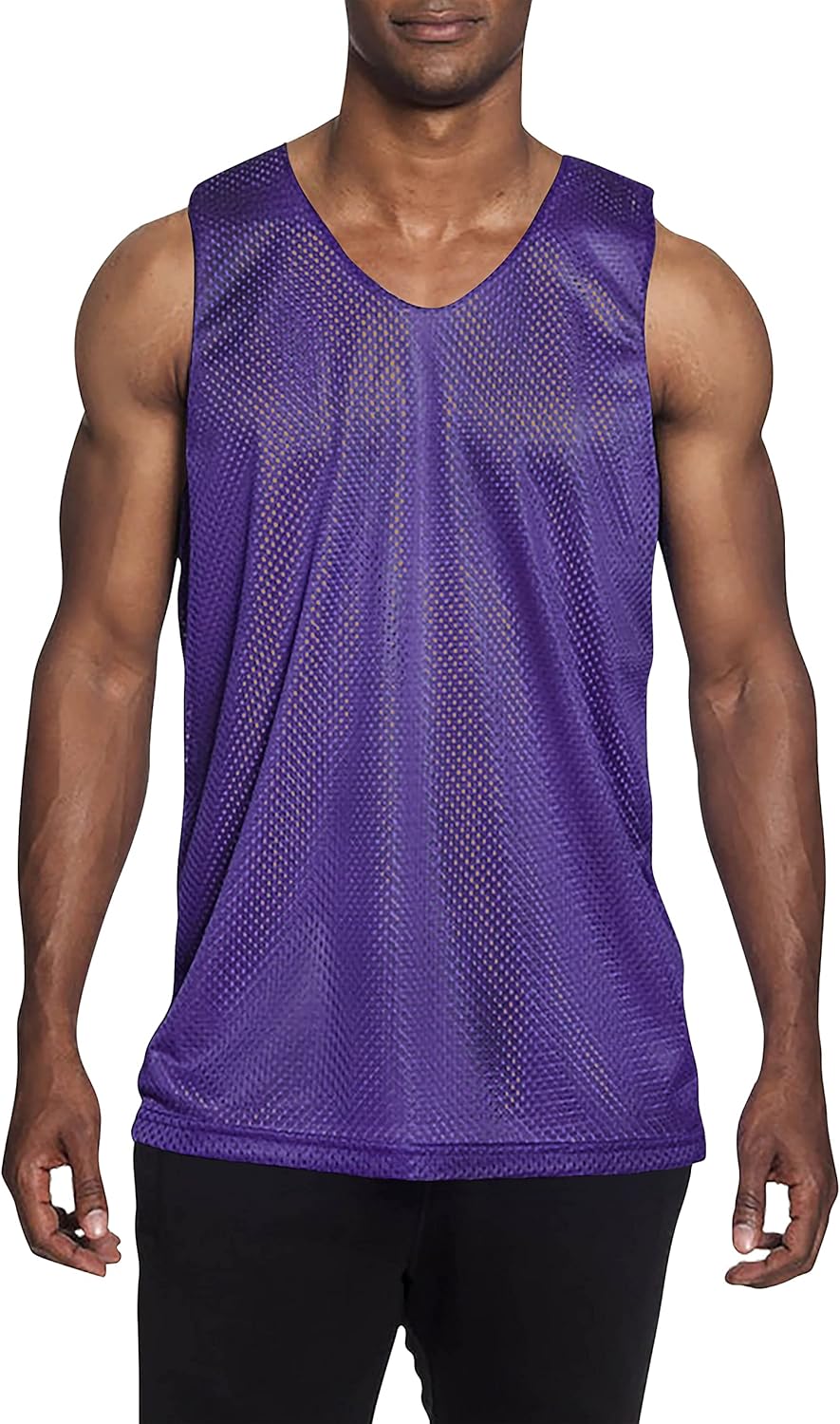Mens Reversible Basketball Jersey Premium Moisture Wicking Mesh Tank Top - Image 9