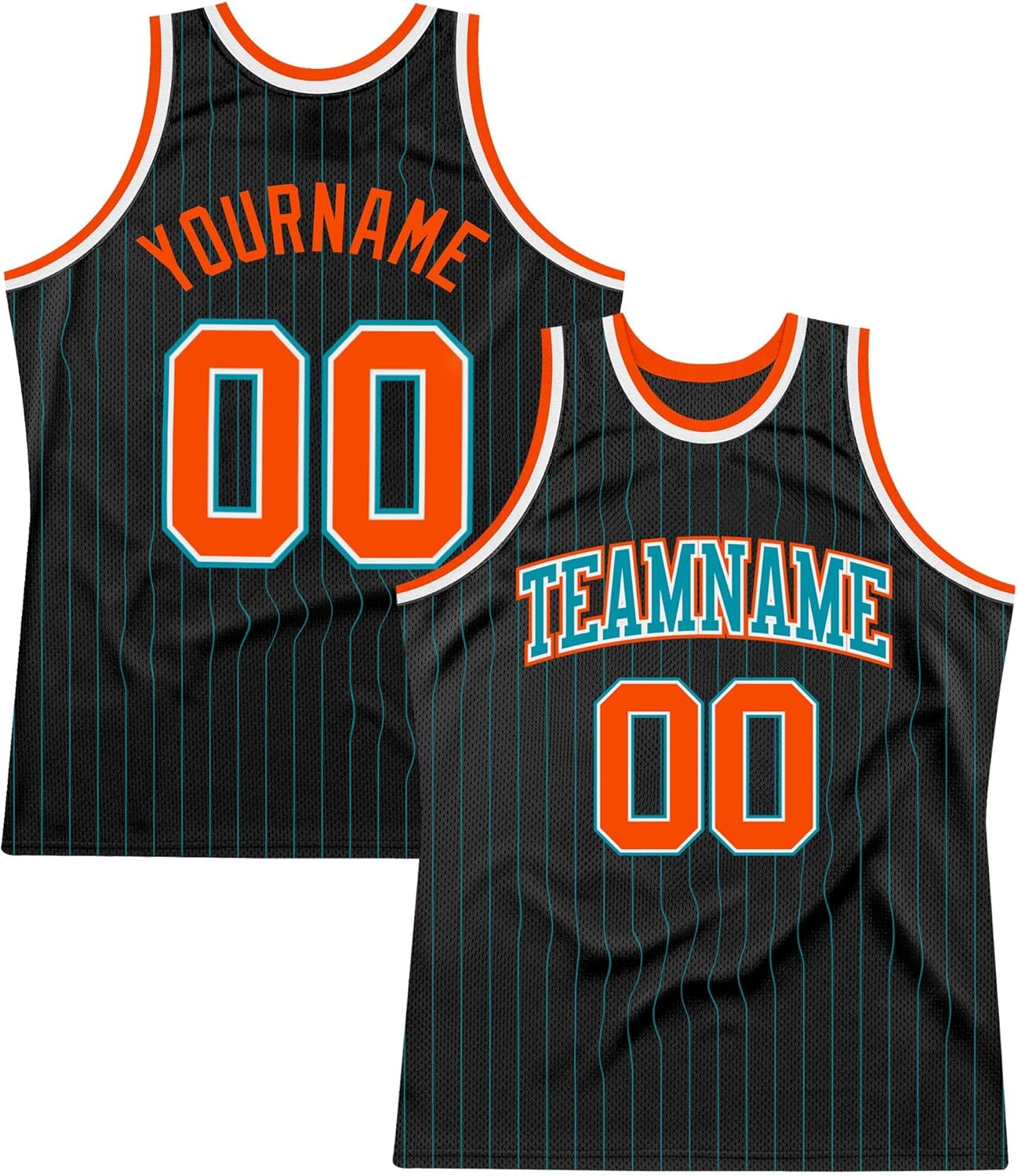 Custom Name Team Name Number Black White Pinstripe Maroon-White Authentic Basketball Jersey, Personalized Basketball Jersey - Image 28