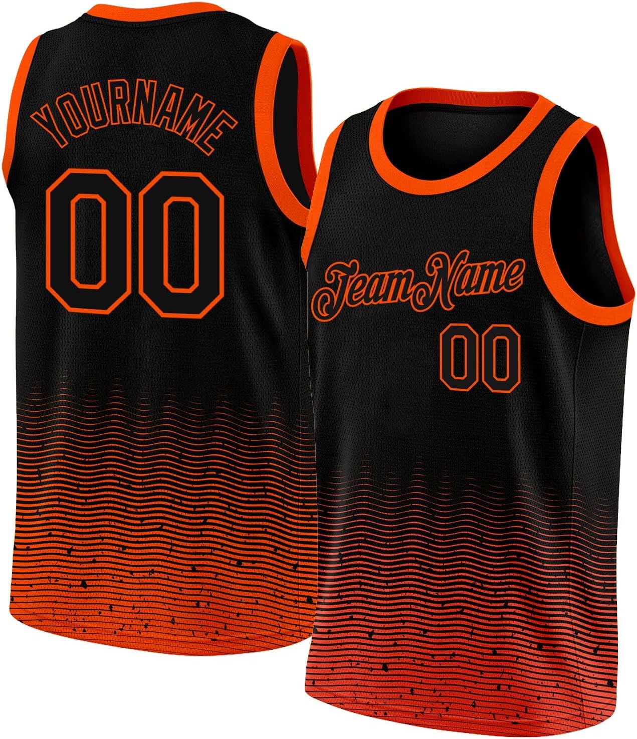 Custom Name Team Name Number Blue Orange-Royal Authentic Throwback Basketball Jersey, Personalized Uniform Basketball Shirt - Image 26