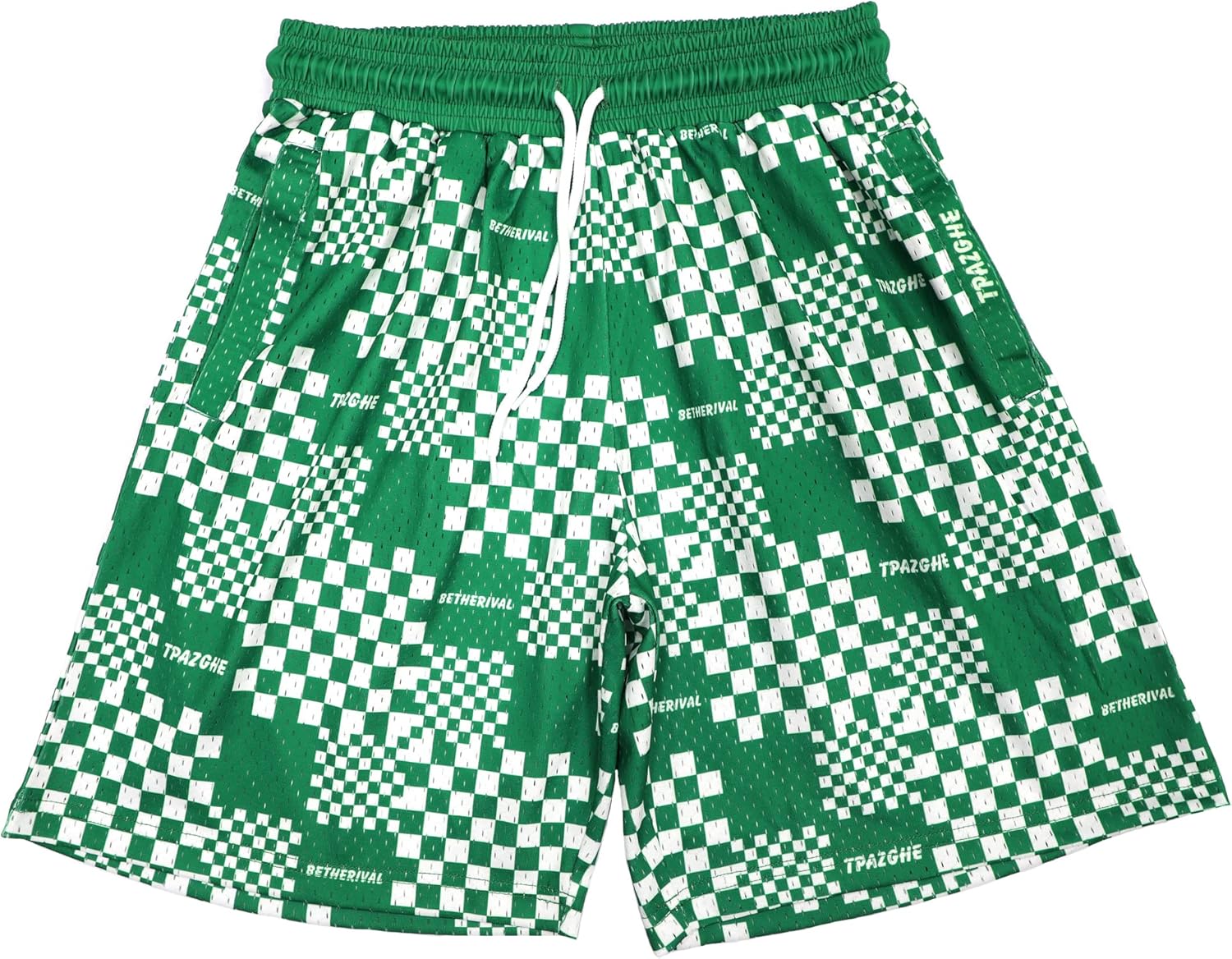 Men Basketball Shorts Graphic Mesh Drawstring Retro Sport Workout Gym Running Athletic Shorts - Image 21