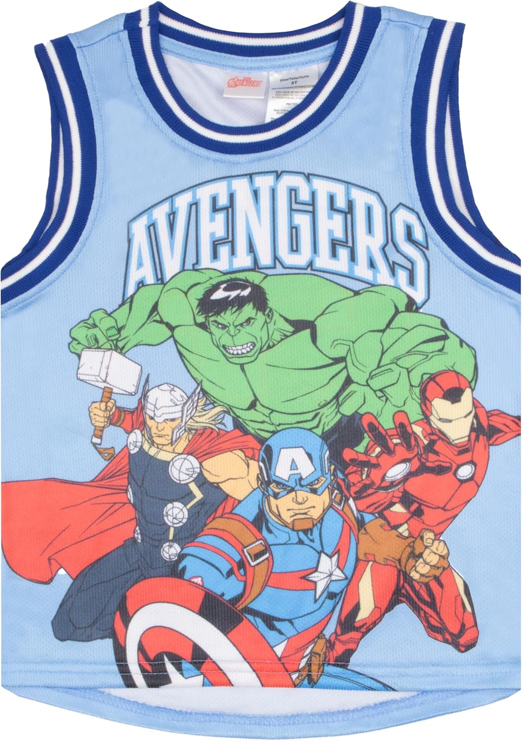 Marvel Avengers, Spider-Man Boys Basketball Jersey & Shorts Matching Set, 2-Piece Superhero Sports Outfit for Kids - Image 3