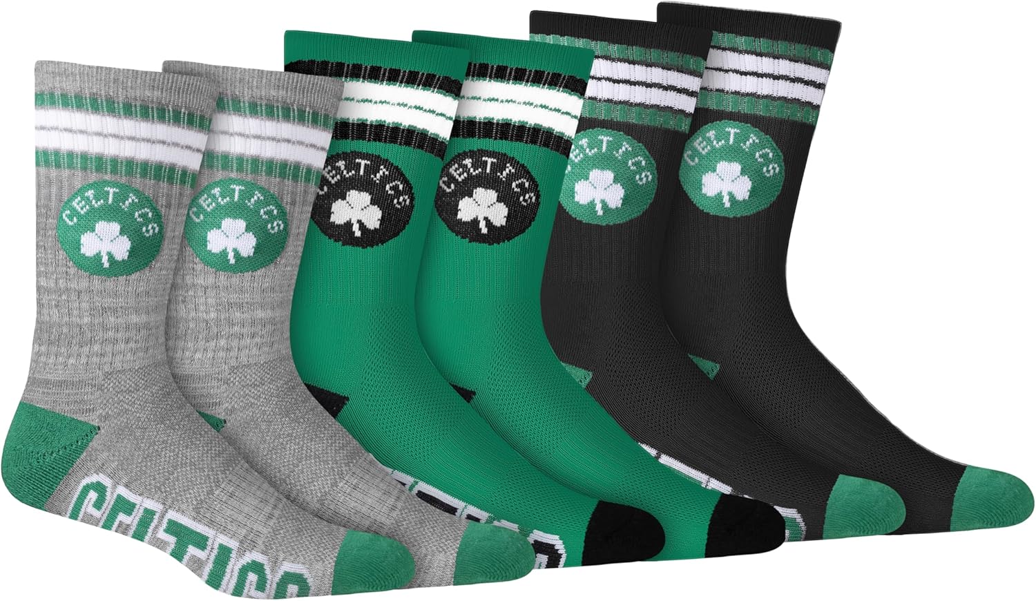 Ultra Game Men's NBA Official Athletic Cushioned Secure Fit Team Crew Socks – 3 Pack - Image 9