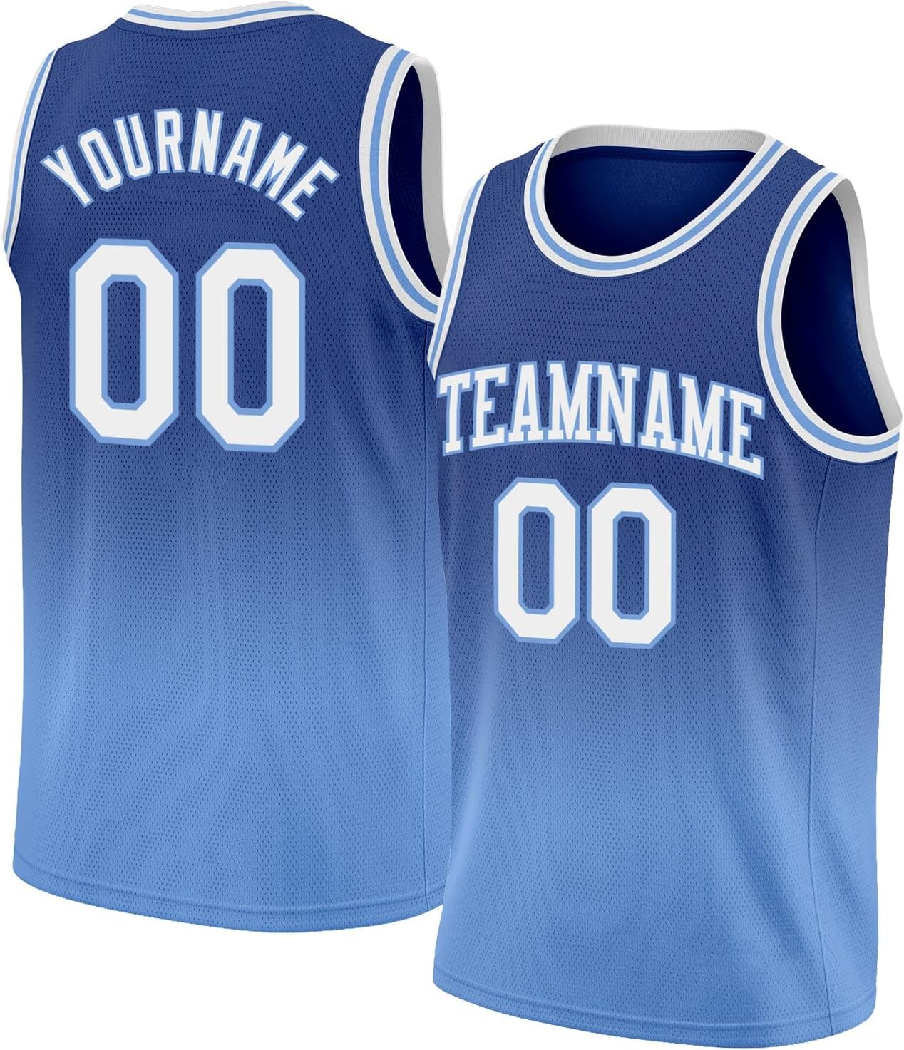 Custom Name Team Name Number Navy White-Gold Authentic Fade Fashion Basketball Jersey, Personalized Basketball Jersey - Image 18