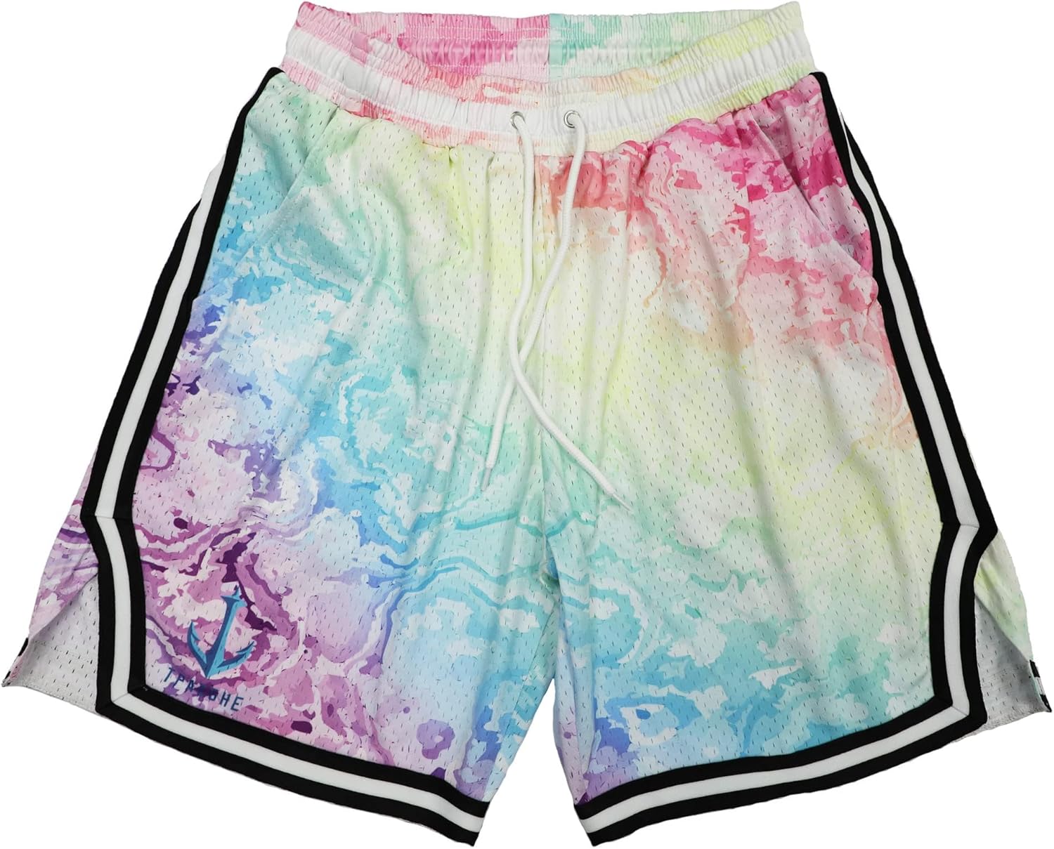 Men Basketball Shorts Graphic Mesh Drawstring Retro Sport Workout Gym Running Athletic Shorts - Image 10