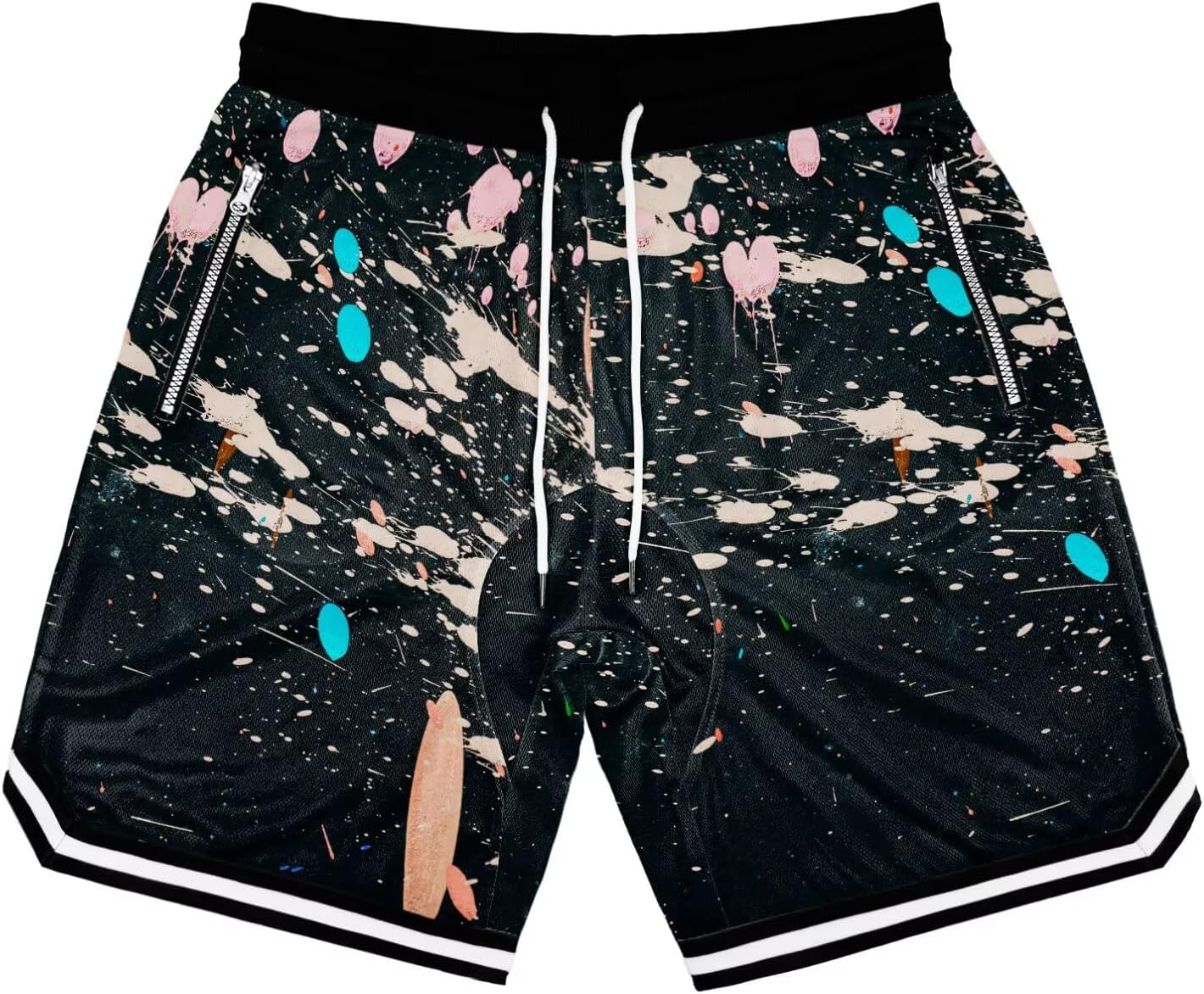 Mens Floral Print Basketball Shorts Lightweight Mesh Gym Shorts Graphic Sports Athletic Drawstring Short - Image 25