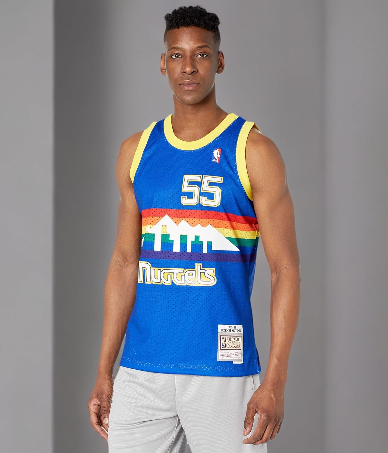 Mitchell & Ness mens Nba Swingman Road Jersey Nuggets 91 Dikembe Mutombo - Image 4