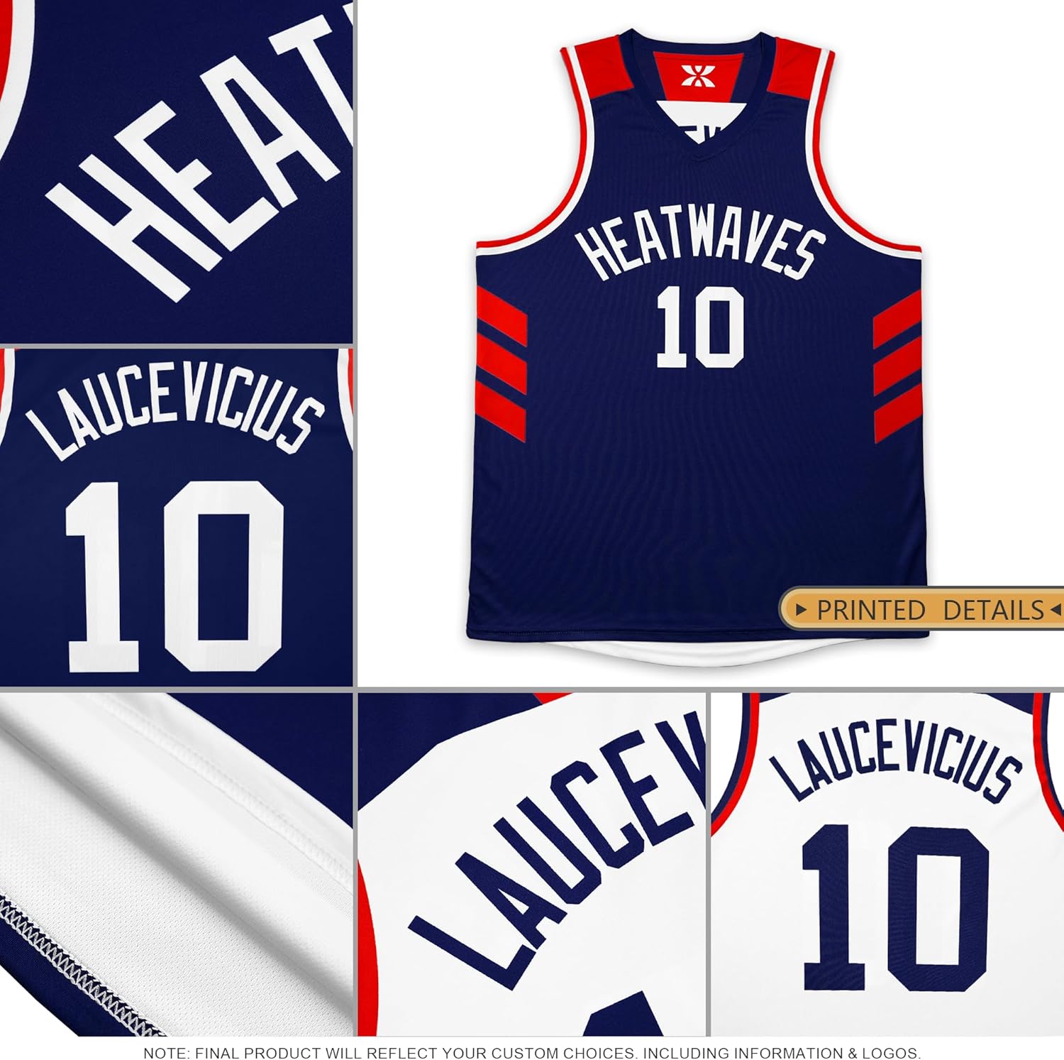 KXK Personalized Your Own Team Reversible Basketball Jersey for Men Women Youth - Custom Add Print Name Number Logo - Image 6