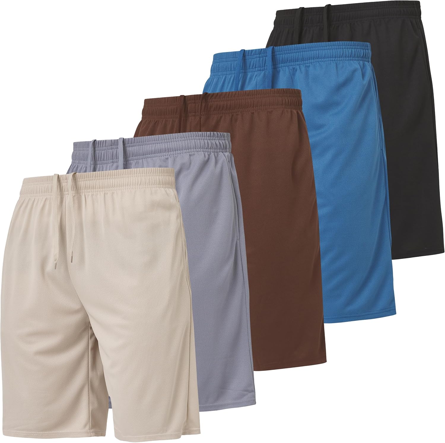 Ultra Performance 5 Pack Mens Shorts, Athletic Gym Shorts Workout Basketball Shorts for Men, SM - 5X - Image 8