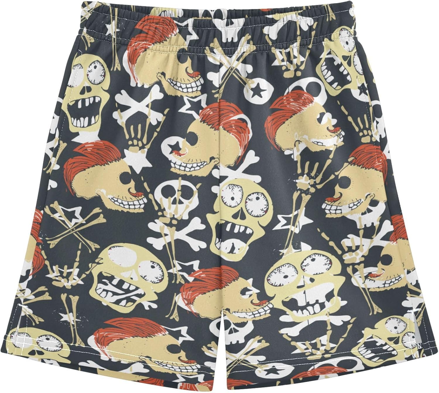 Boys Athletic Shorts with Pockets Running Basketball Shorts for Youth Elastic Waist Size 7-16 - Image 28