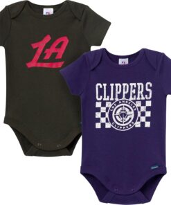 Gerber unisex-baby Nba Team 2 Pack Short Sleeve Onesie Bodysuits