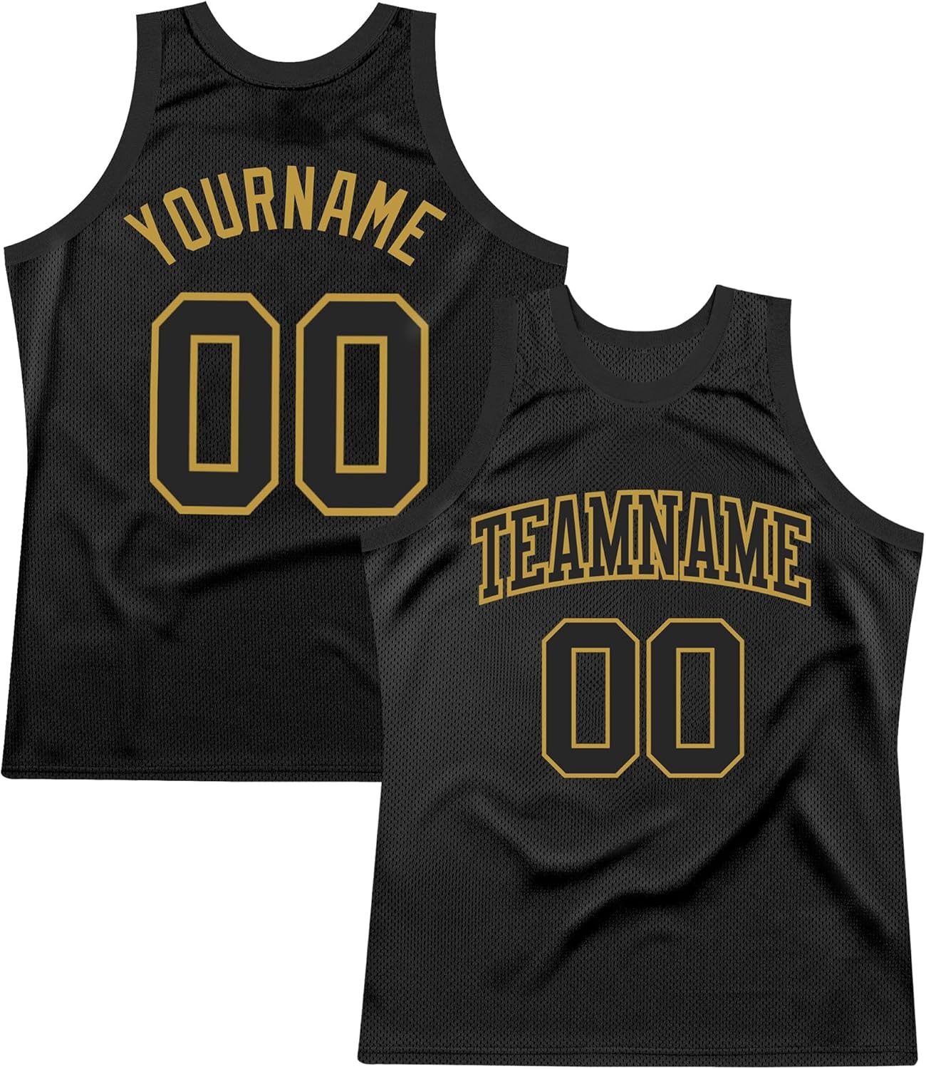Custom Name Team Name Number Hunter Green Gold Authentic Throwback Basketball Jersey, Personalized Uniform Basketball Shirt - Image 28
