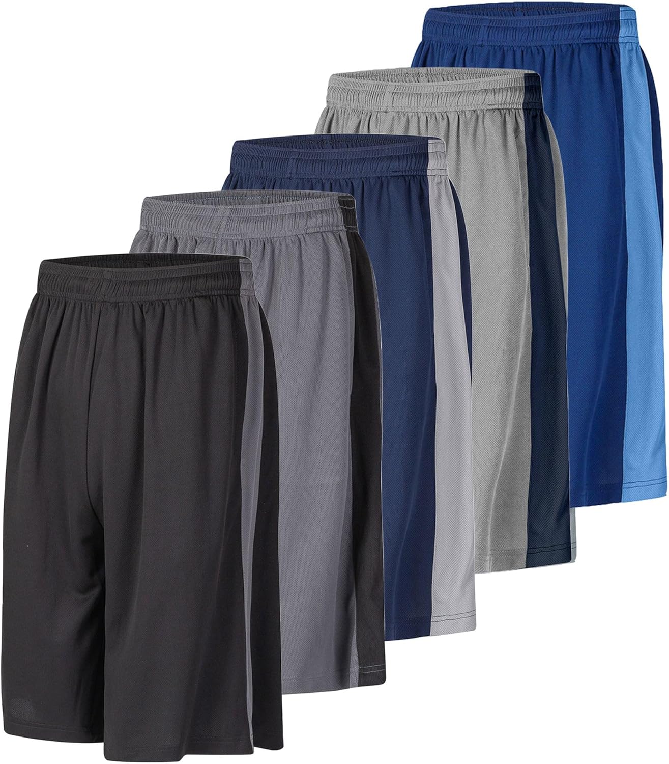 Men's Long Athletic Shorts Basketball Gym Quick Dry Camo Shorts with Pockets - Image 30