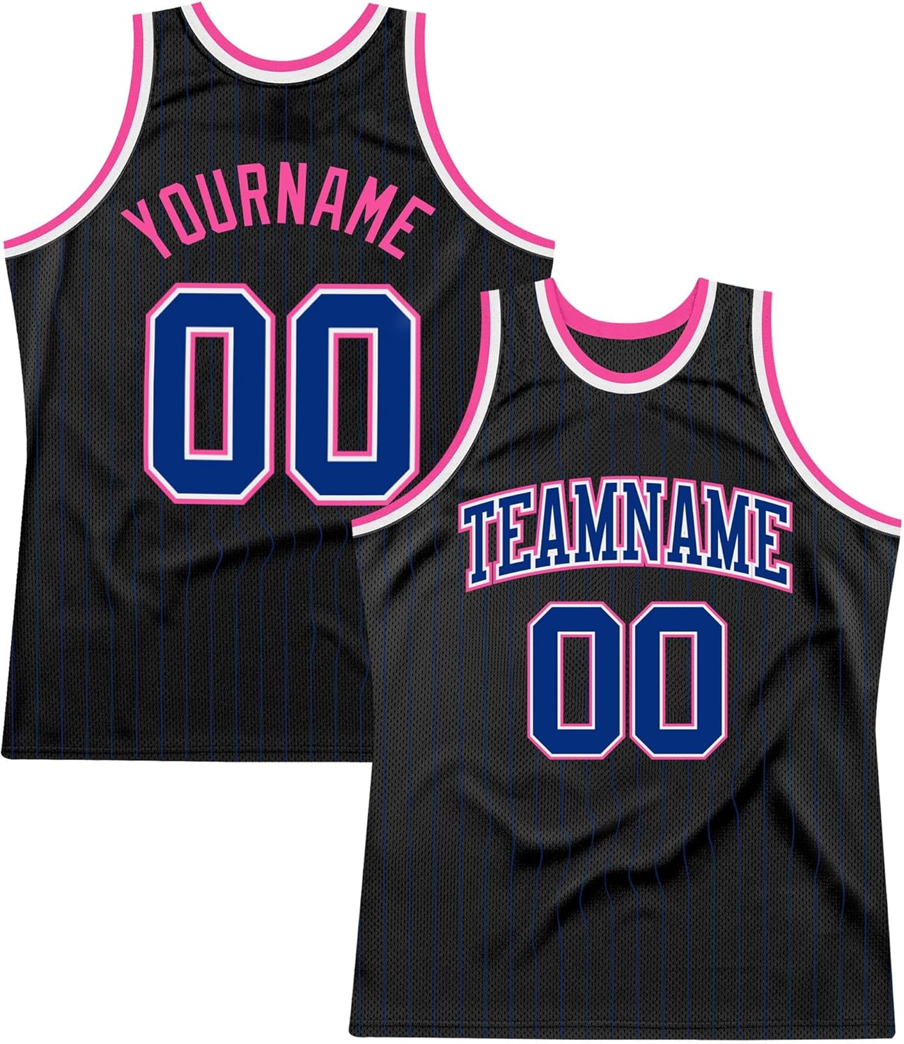 Custom Name Team Name Number Black White Pinstripe Maroon-White Authentic Basketball Jersey, Personalized Basketball Jersey - Image 34