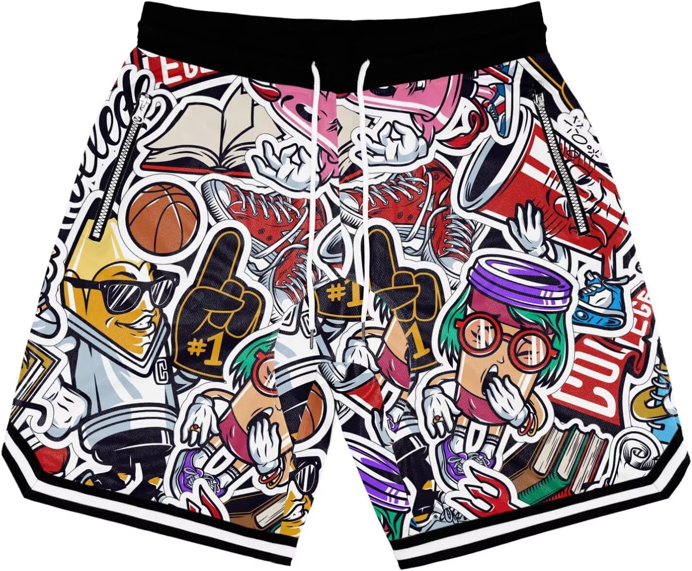 Mens Floral Print Basketball Shorts Lightweight Mesh Gym Shorts Graphic Sports Athletic Drawstring Short - Image 29