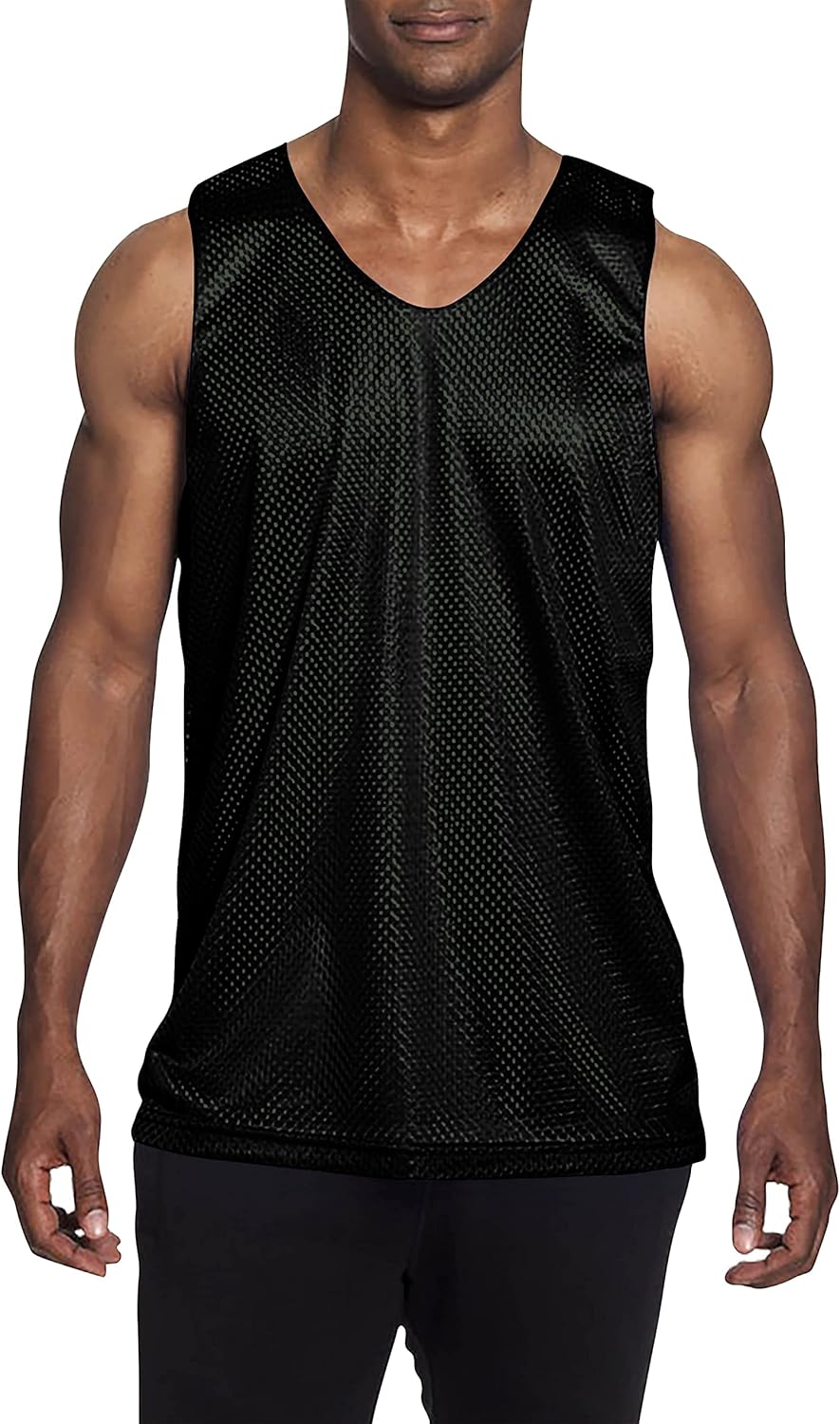 Mens Reversible Basketball Jersey Premium Moisture Wicking Mesh Tank Top - Image 18