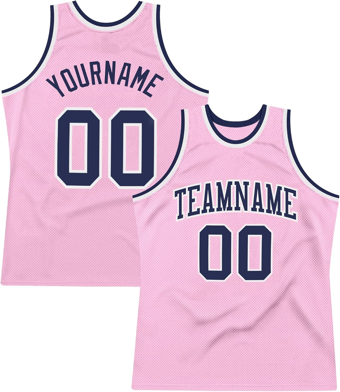 Custom Name Team Name Number Navy Navy-Gold Authentic Throwback Basketball Jersey, Personalized Uniform Basketball Shirt - Image 9