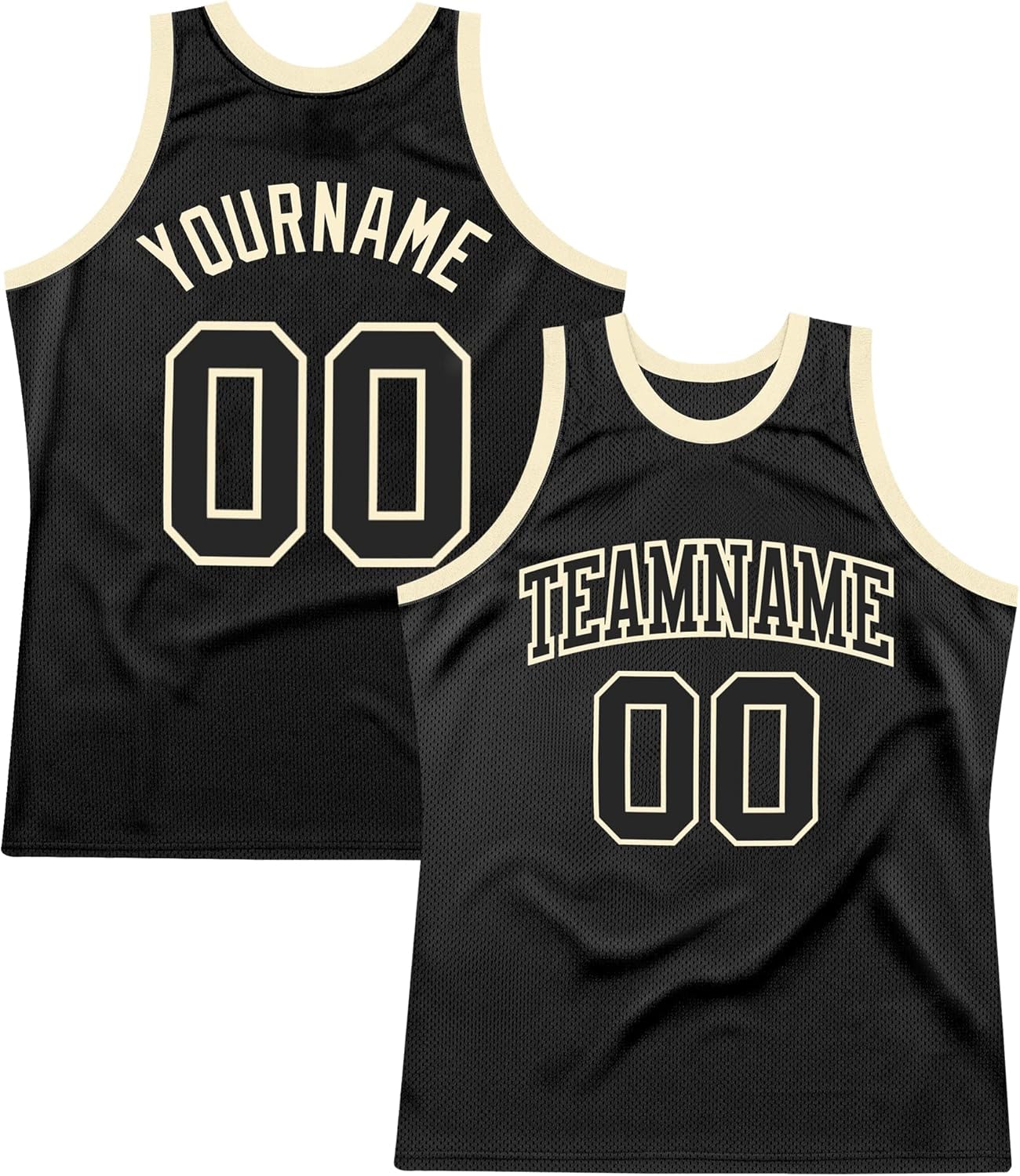 Custom Name Team Name Number Black Gold Design Tropical Authentic Basketball Jersey, Personalized Uniform Basketball Shirt - Image 27