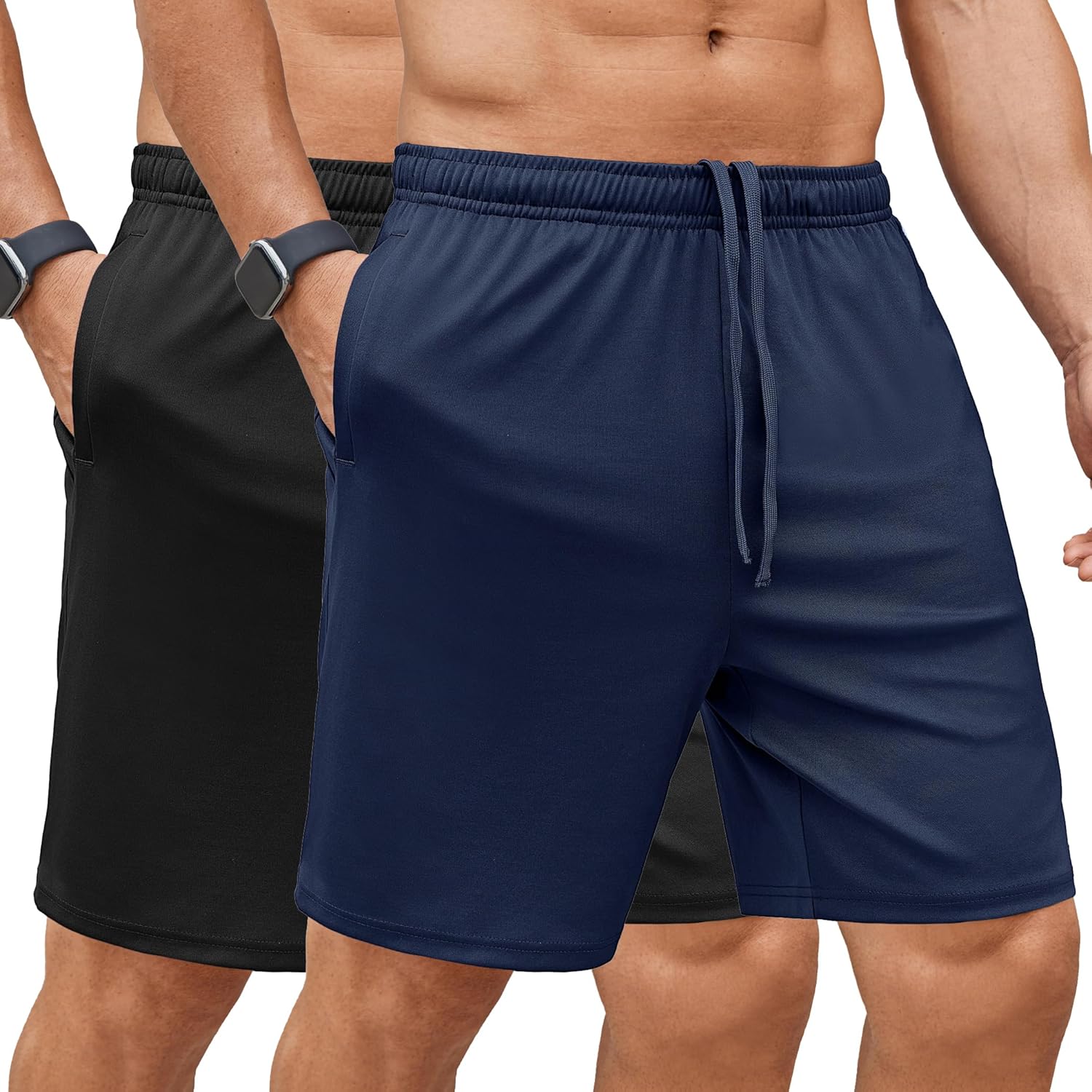 COOFANDY Men's Gym Workout Shorts 7 Inch Stretch Athletic Shorts Lightweight Running Training Short Pants with Pockets