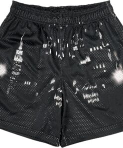 DIOTSR Mens Skyline Graphic Shorts Casual Streetwear Cool Basketball Shorts Running Workout Shorts with Pockets