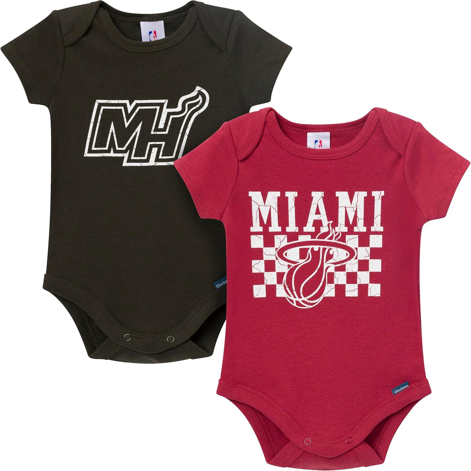Gerber unisex-baby Nba Team 2 Pack Short Sleeve Onesie Bodysuits - Image 19