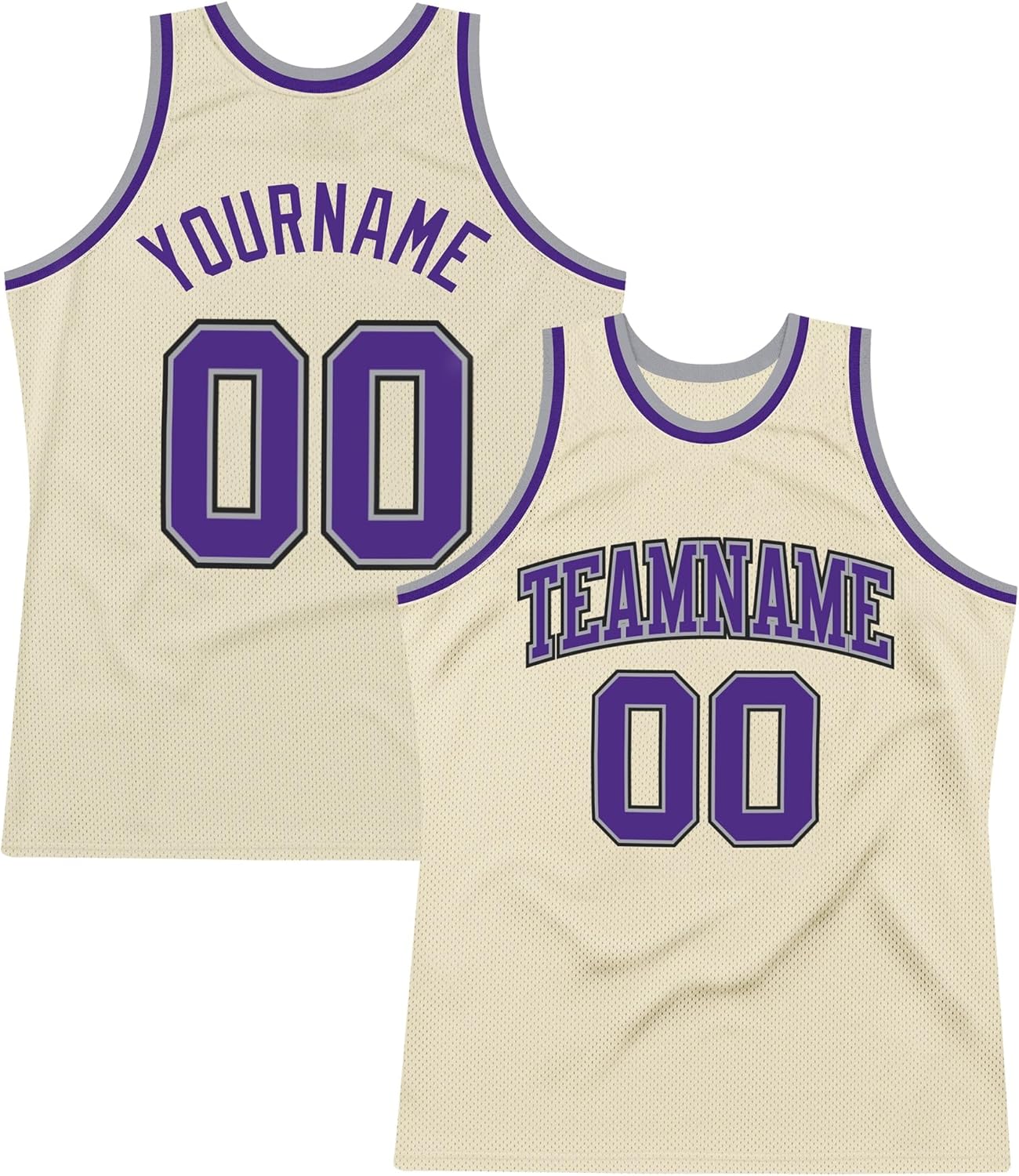 Custom Name Team Name Number White Black-Purple Authentic Throwback Basketball Jersey, Personalized Uniform Basketball Shirt - Image 30