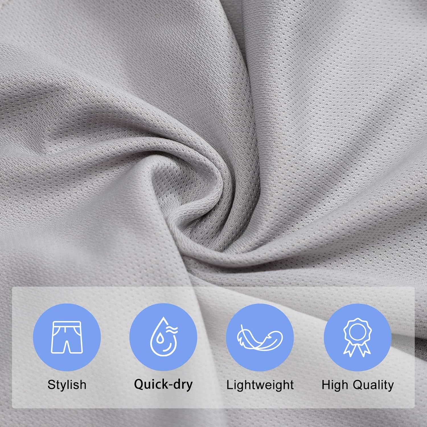 4-Pack Boy's Athletic Shorts Elastic Waistband Quick Dry Youth Basketball Shorts with Pockets (Ages 7-15) - Image 5