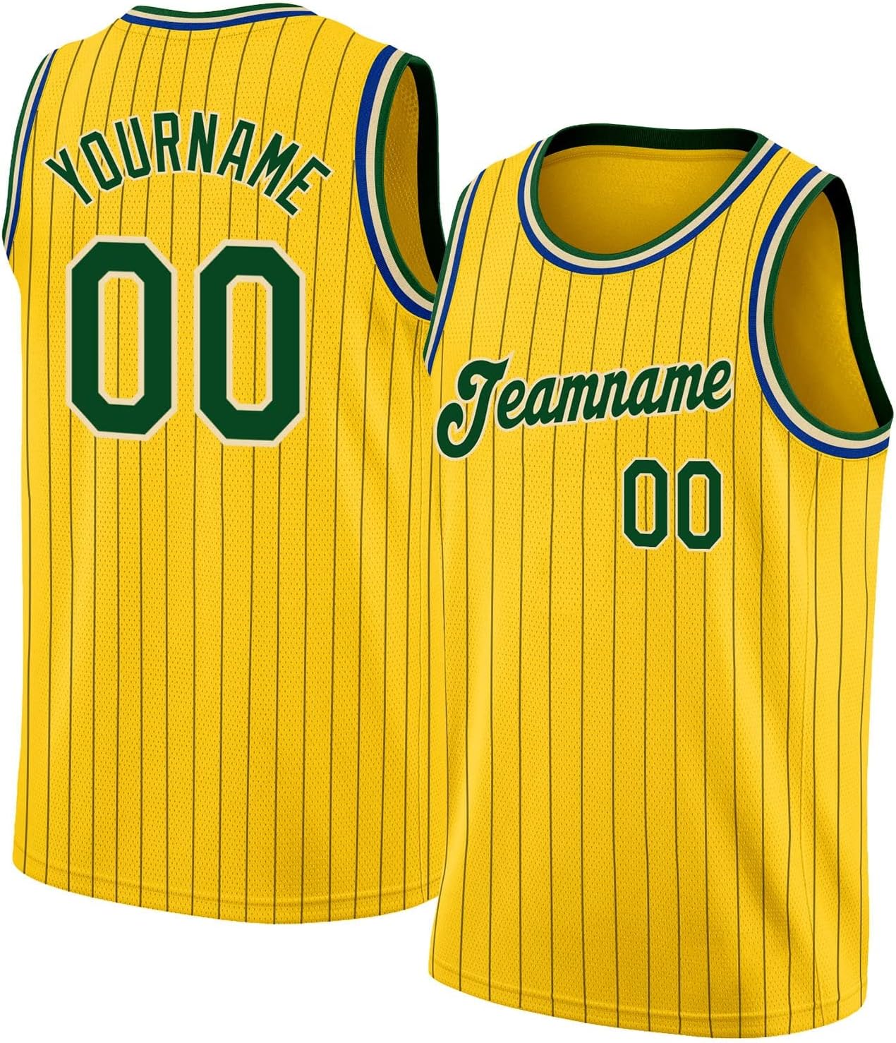 Custom Name Team Name Number Blue Pinstripe White-Red Authentic Basketball Jersey, Personalized Uniform Basketball Shirt - Image 11