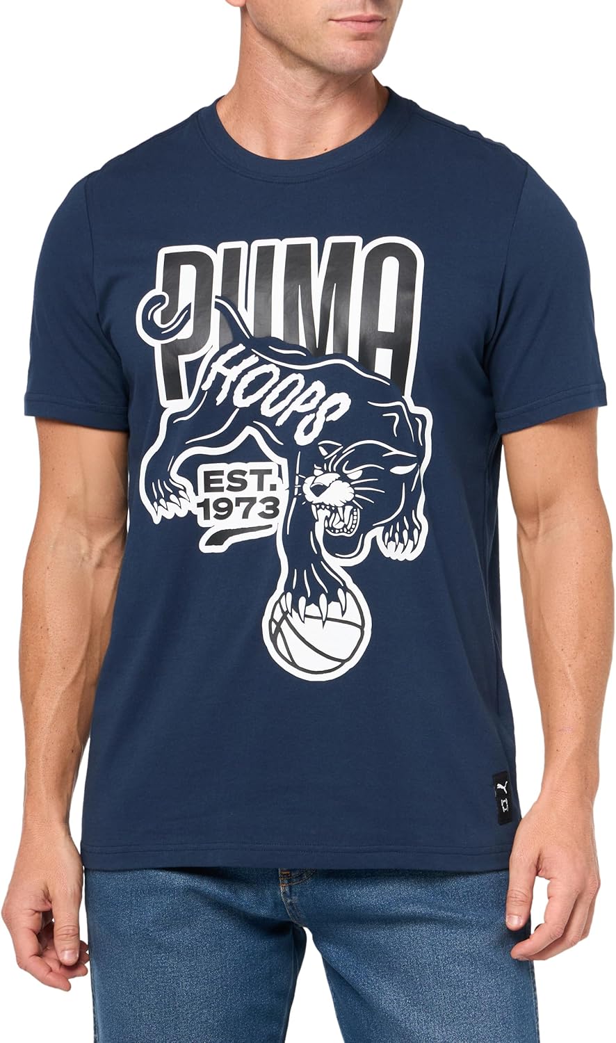 PUMA Mens The Hooper Graphic Crew Neck Short Sleeve Casual Tops Casual - Black - Image 7