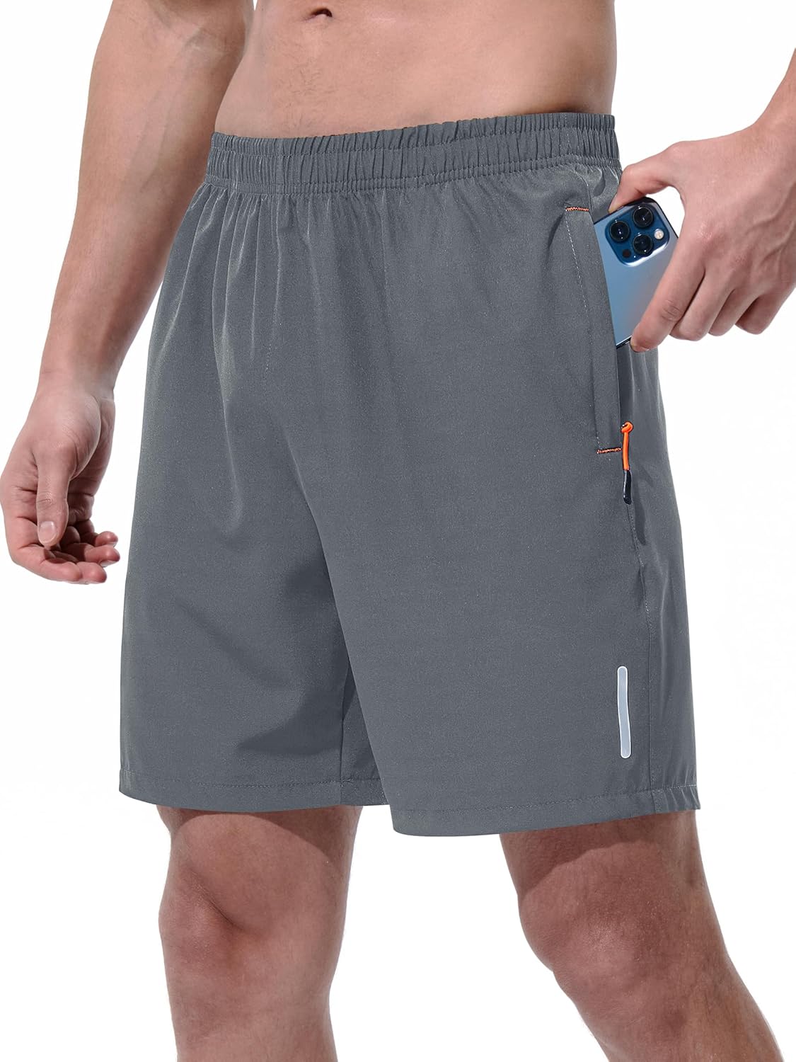Mens Athletic Shorts Running Shorts Quick Dry Workout Shorts 7"/ 9" Lightweight Gym Basketball Shorts Zipper Pockets - Image 6