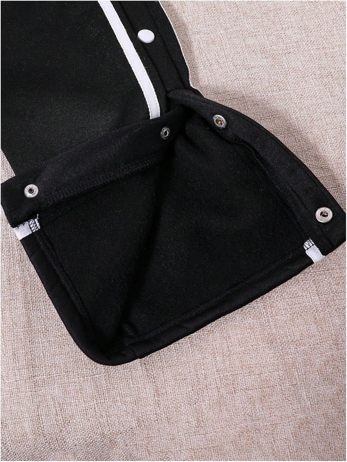 Boy's Striped Side Snap Wide Leg Sweatpants Bowknot Elastic Waist Sports Pants Trousers - Image 4