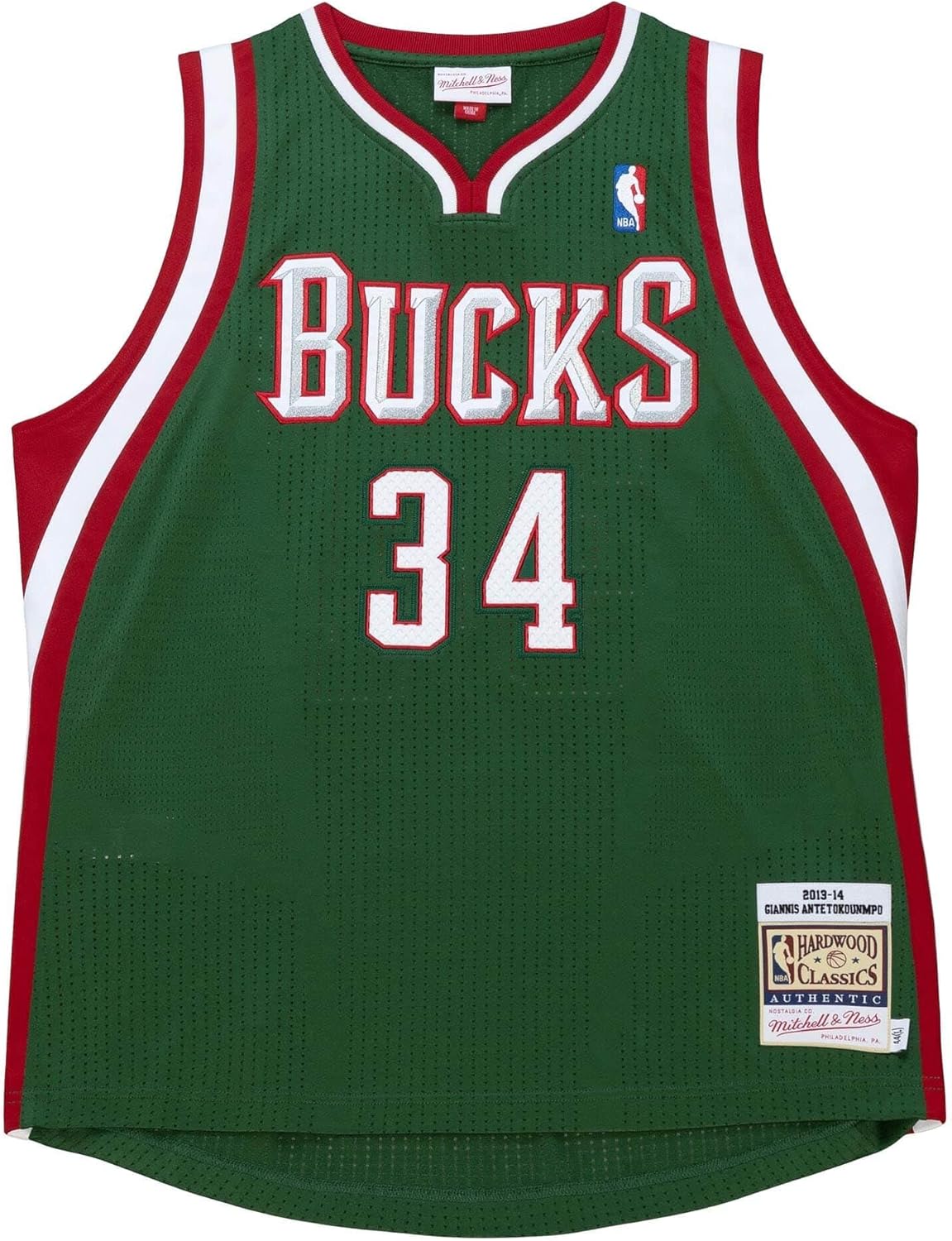 Mitchell & Ness NBA Authentic Road Jersey 2013 Milwaukee Bucks - G. Antetokounmpo, Green