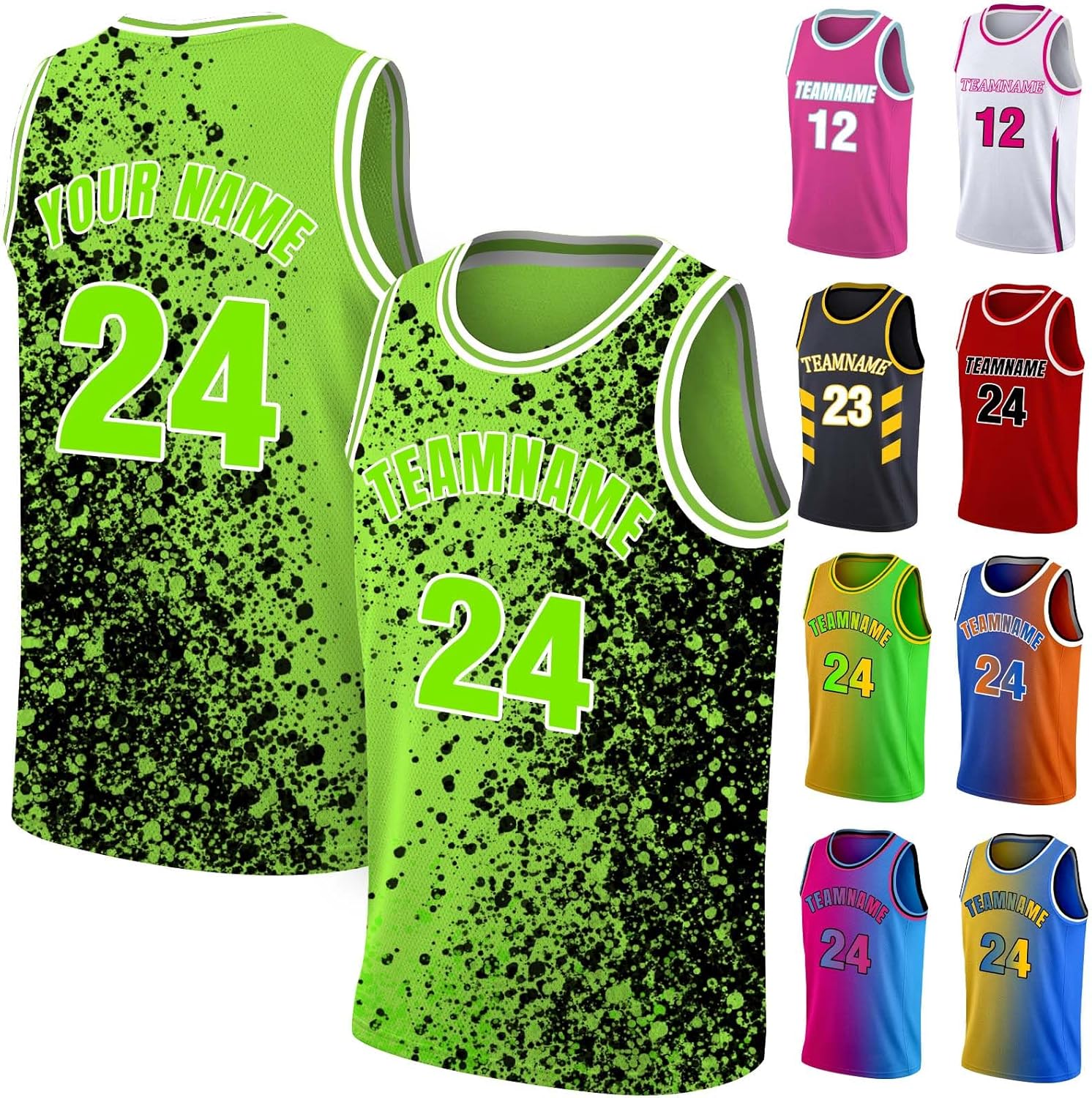 Custom Basketball Jersey Team Name Number Personalized Practice Shirt for Men Youth Kids Boys College University, S~4XL - Image 13