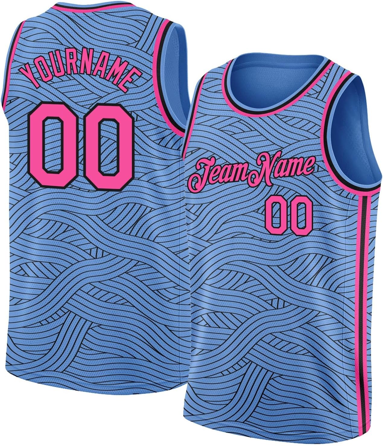 Custom Name Team Name Number Blue Orange-Royal Authentic Throwback Basketball Jersey, Personalized Uniform Basketball Shirt - Image 19